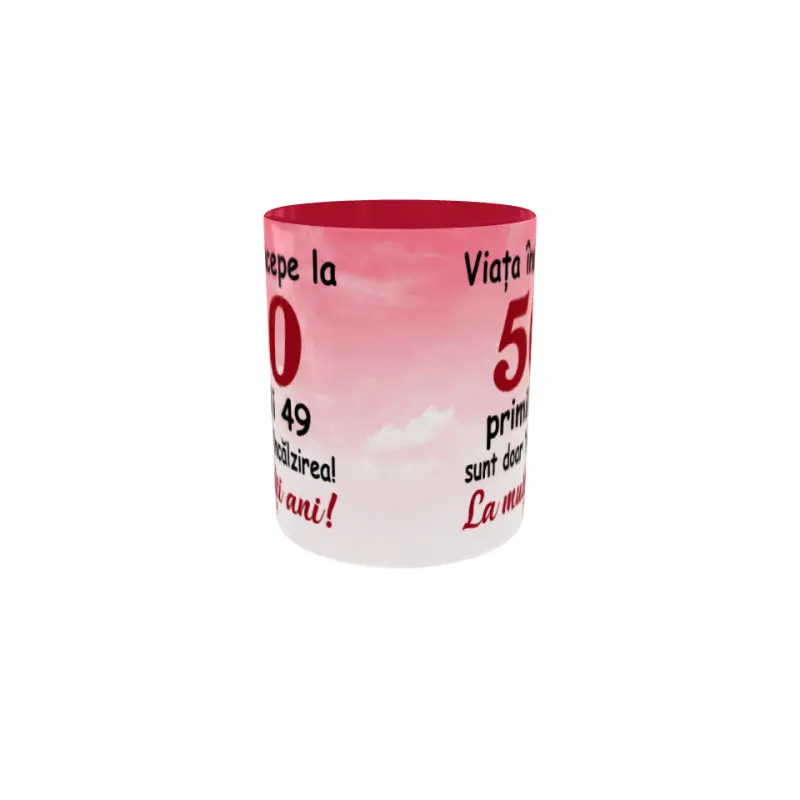 Viata incepe la 50, cana ceramica, 330ml, cgs1819